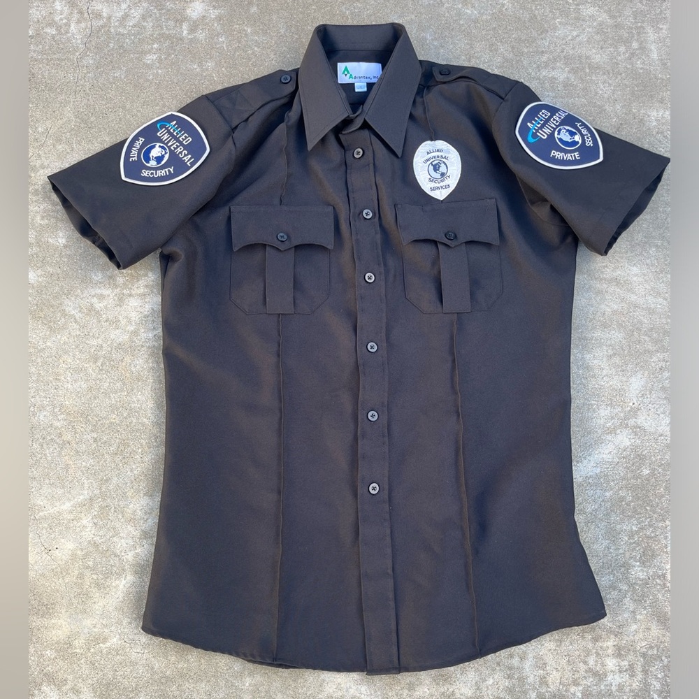 Allied  Universal  Private Security Short Sleeved Uniform Button-Up Unisex Shirt